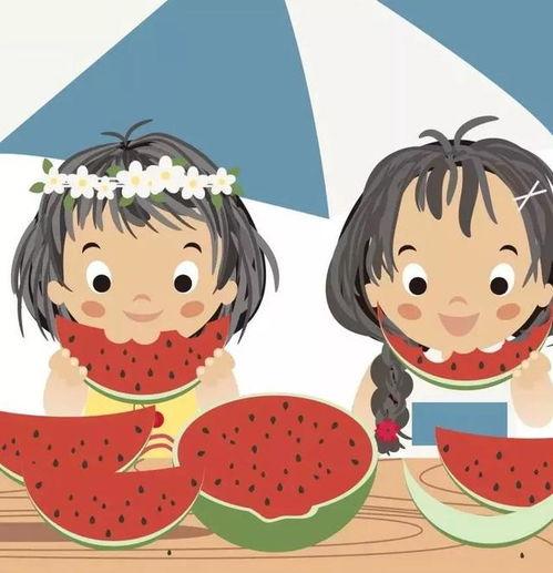 女孩吃瓜头像卡通,卡通女孩吃瓜头像的趣味解读